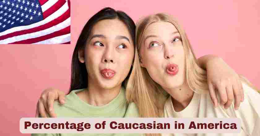 Percentage of Caucasian in America