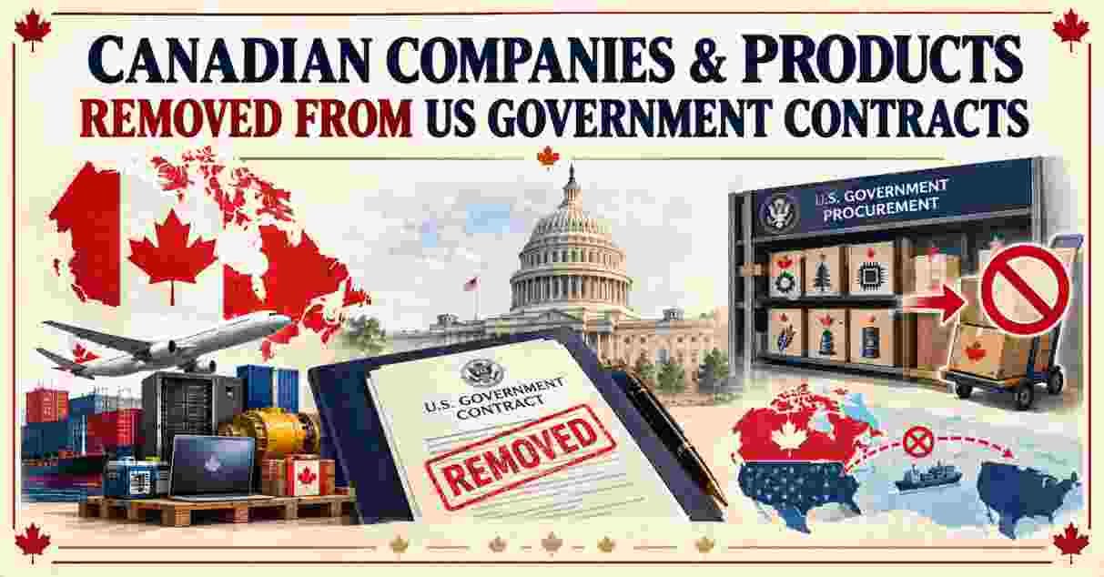 Canadian Companies & Products Removed from US Government Contracts